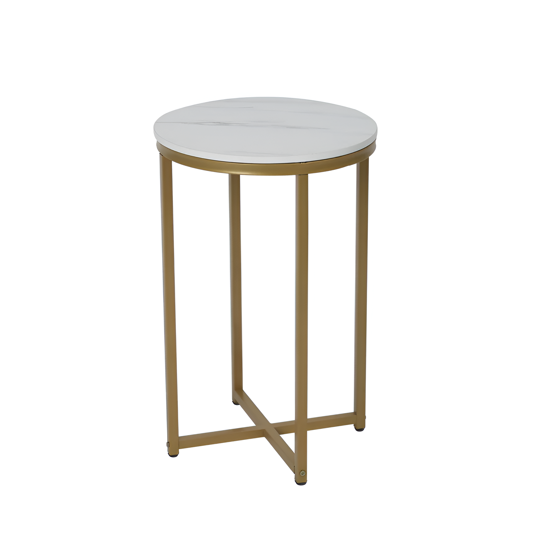 Metal and Wood Round End Table Metal and Wood Round End Table