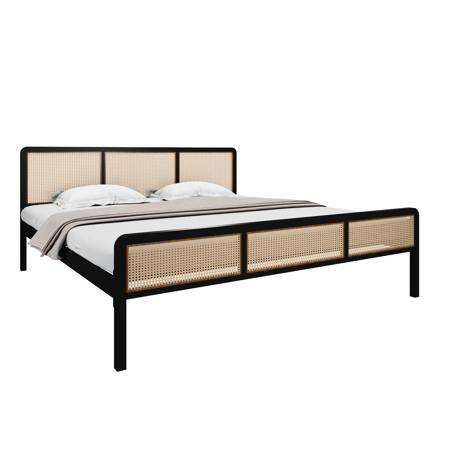 Homdec Capella Cane King Size Bed Homdec Capella Cane King Size Bed