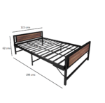 Homedec Cygnus Space Saving Folding Metal Bed