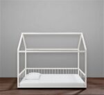 Homdec Irena Metal Montessori Floor Bed for Kids, House Bed for Boys and Girls.