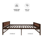 Homdec Cygnus Space Saving Folding Metal Double Bed (Brown, 48 x 75) - Image 6