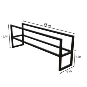 Homdec Altair Metal Shoe Stand in Black