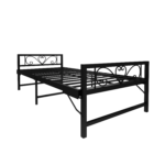 Homdec Crater Space Saving Folding Metal Single Bed (Black, 36 x 72)