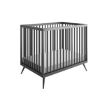 Homdec Zosma Metal Baby Crib/ Baby Cot with 3 Height Adjustable Mattress Positions (Grey) - Image 6