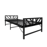 Homdec Aquarius Space Saving Folding Metal Single Bed (Black, 36 x 72)