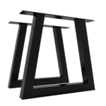 Homdec Pluvia Heavy Duty Industrial Style Metal Table Legs with Floor Protection Foot Pads for Dining table& DIY Projects | Powder-Coated Finish | Set of 2 (32" L x 28" H)