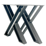 Homdec Marsera Heavy Duty Industrial Style Metal Table Legs with Floor Protection Foot Pads for Dining table& DIY Projects | Powder-Coated Finish | Set of 2 (32" L x 28" H)