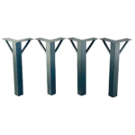 Homdec Saturna Heavy Duty Industrial Style Metal Table Legs with Floor Protection Foot Pads for Dining table& DIY Projects | Powder-Coated Finish | Set of 4 (28" H)