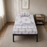 Homdec Atlas Single Size Metal Bed Frame, with Sturdy and Durable Mattress Base, Mattress Slider Stopper, No Noise, Non-Slip, Easy Assembly, Black.